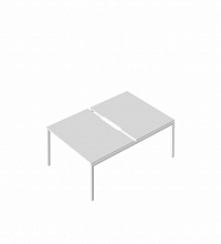 RP-4.2(x2)+F-48  Сдвоенный стол с вырезом на металлокаркасе